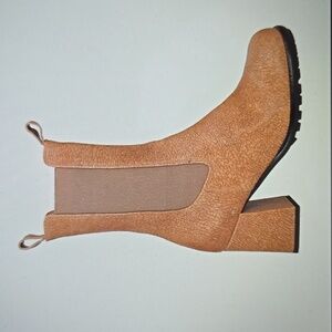 Italian Leather Chunky Heel Boots/ Booties